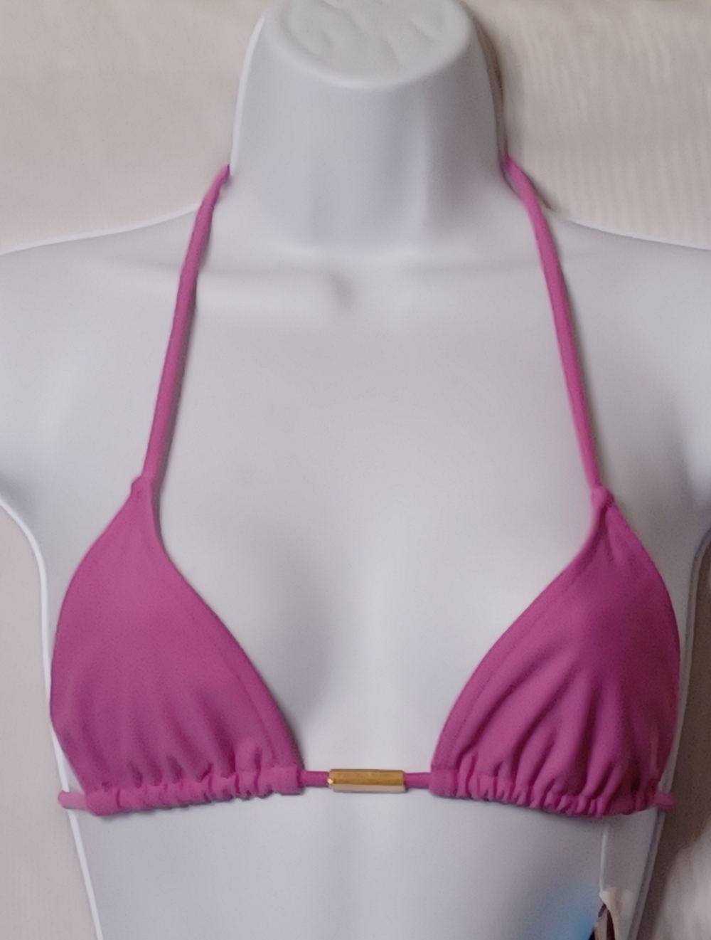 CIA MARITIMA Women’s Pink Triangle Bikini Top - Halter Swimwear. Size M